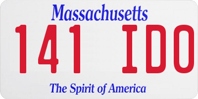 MA license plate 141ID0