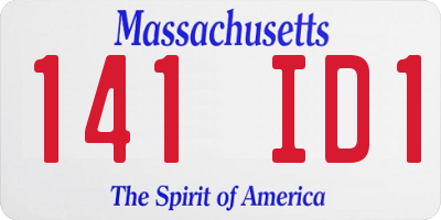 MA license plate 141ID1