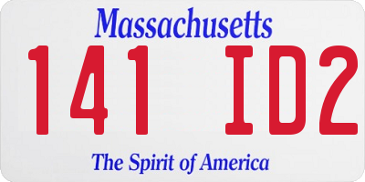 MA license plate 141ID2