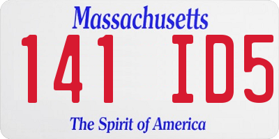 MA license plate 141ID5