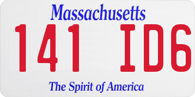 MA license plate 141ID6