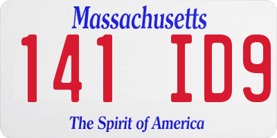 MA license plate 141ID9