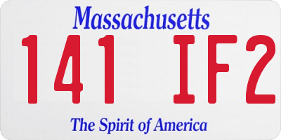 MA license plate 141IF2