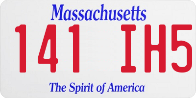 MA license plate 141IH5