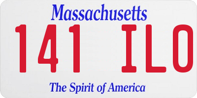 MA license plate 141IL0