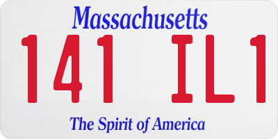 MA license plate 141IL1