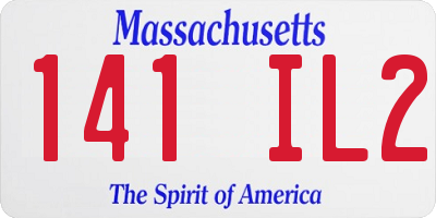 MA license plate 141IL2