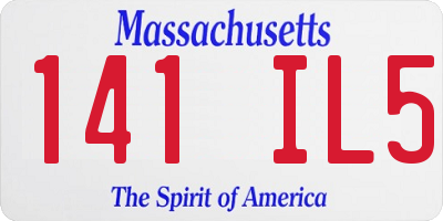 MA license plate 141IL5