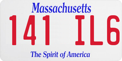 MA license plate 141IL6