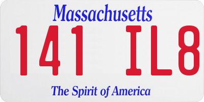 MA license plate 141IL8