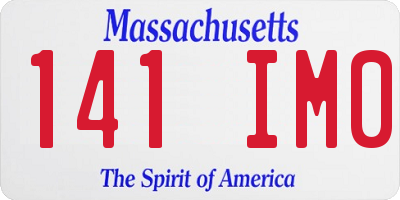 MA license plate 141IM0