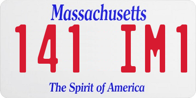 MA license plate 141IM1