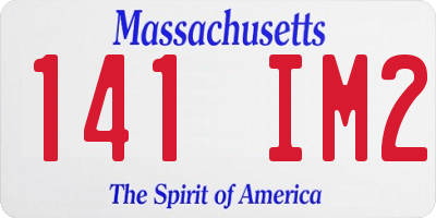 MA license plate 141IM2
