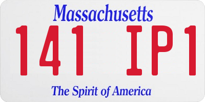 MA license plate 141IP1
