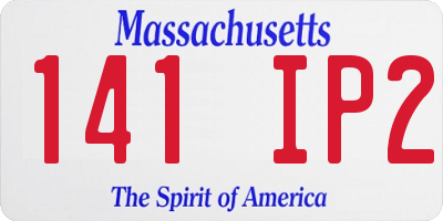 MA license plate 141IP2