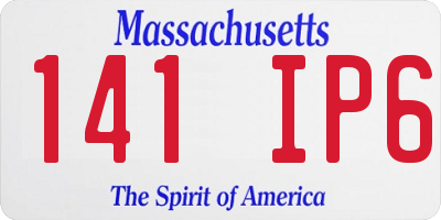 MA license plate 141IP6