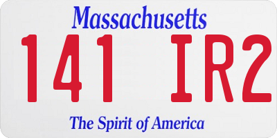MA license plate 141IR2
