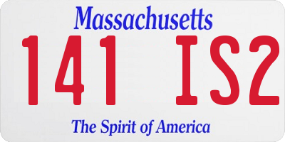 MA license plate 141IS2