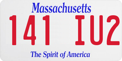 MA license plate 141IU2