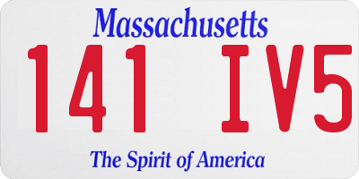 MA license plate 141IV5