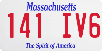 MA license plate 141IV6
