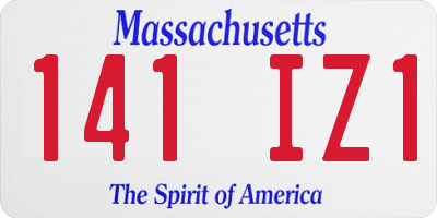 MA license plate 141IZ1