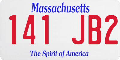 MA license plate 141JB2