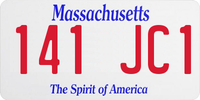 MA license plate 141JC1