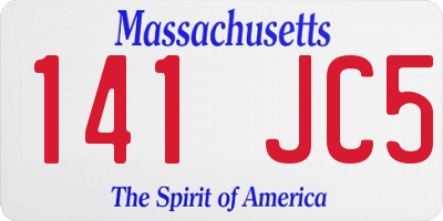 MA license plate 141JC5