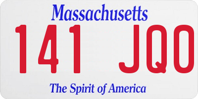 MA license plate 141JQ0