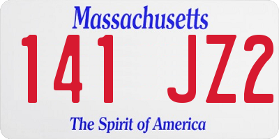 MA license plate 141JZ2