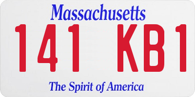 MA license plate 141KB1