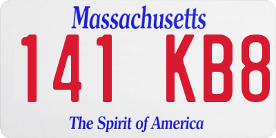 MA license plate 141KB8