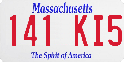 MA license plate 141KI5