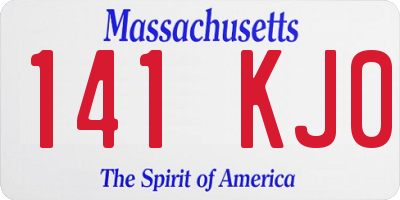 MA license plate 141KJ0