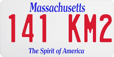 MA license plate 141KM2