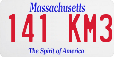 MA license plate 141KM3