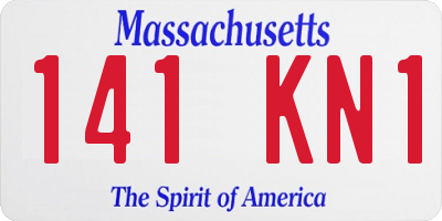 MA license plate 141KN1