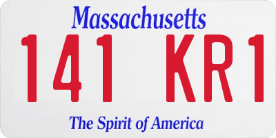 MA license plate 141KR1
