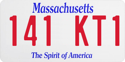 MA license plate 141KT1