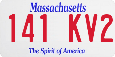 MA license plate 141KV2