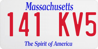 MA license plate 141KV5