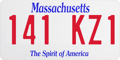 MA license plate 141KZ1