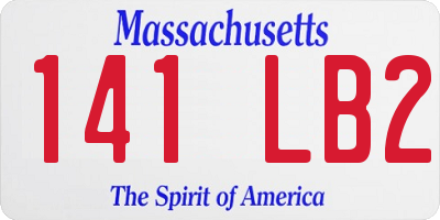 MA license plate 141LB2