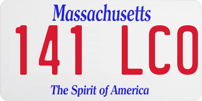 MA license plate 141LC0