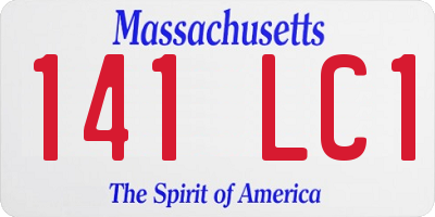MA license plate 141LC1