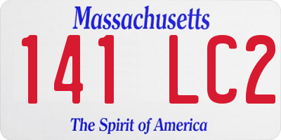 MA license plate 141LC2