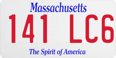 MA license plate 141LC6
