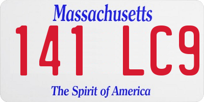 MA license plate 141LC9