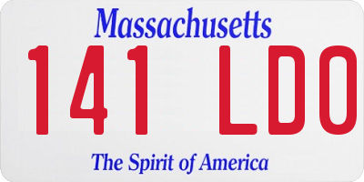 MA license plate 141LD0